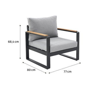 כורסת יחיד צבע אפור כהה PERSEA