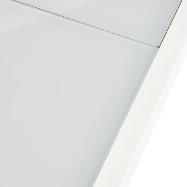 שולחן 90 נפתח ל-1.60 צבע לבן LYRA