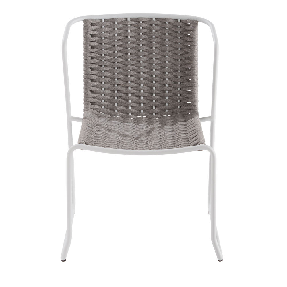 כיסא אוכל עם ידיות צבע לבןLivia