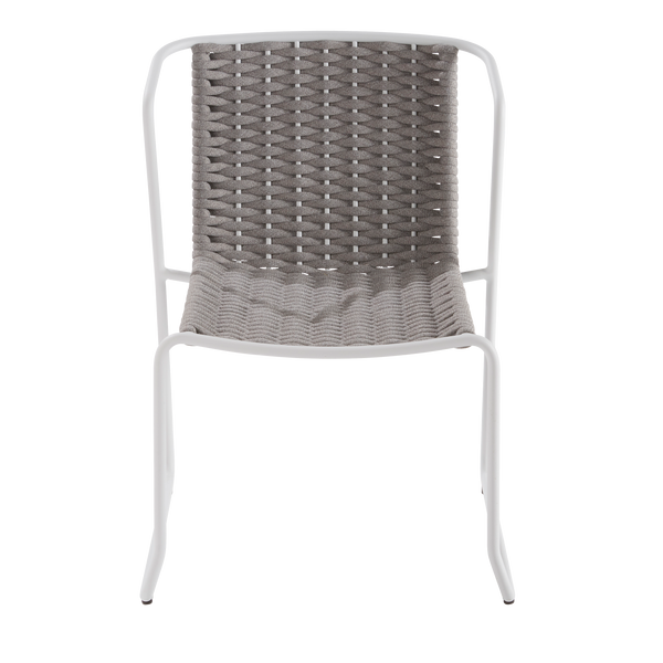 כיסא אוכל עם ידיות צבע לבןLivia