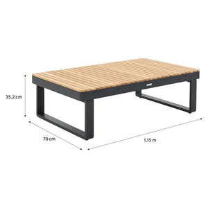 שולחן קפה מלבני PERSEA אפור כהה