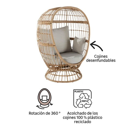 JUNO ערסל מסתובב צבע טבעי