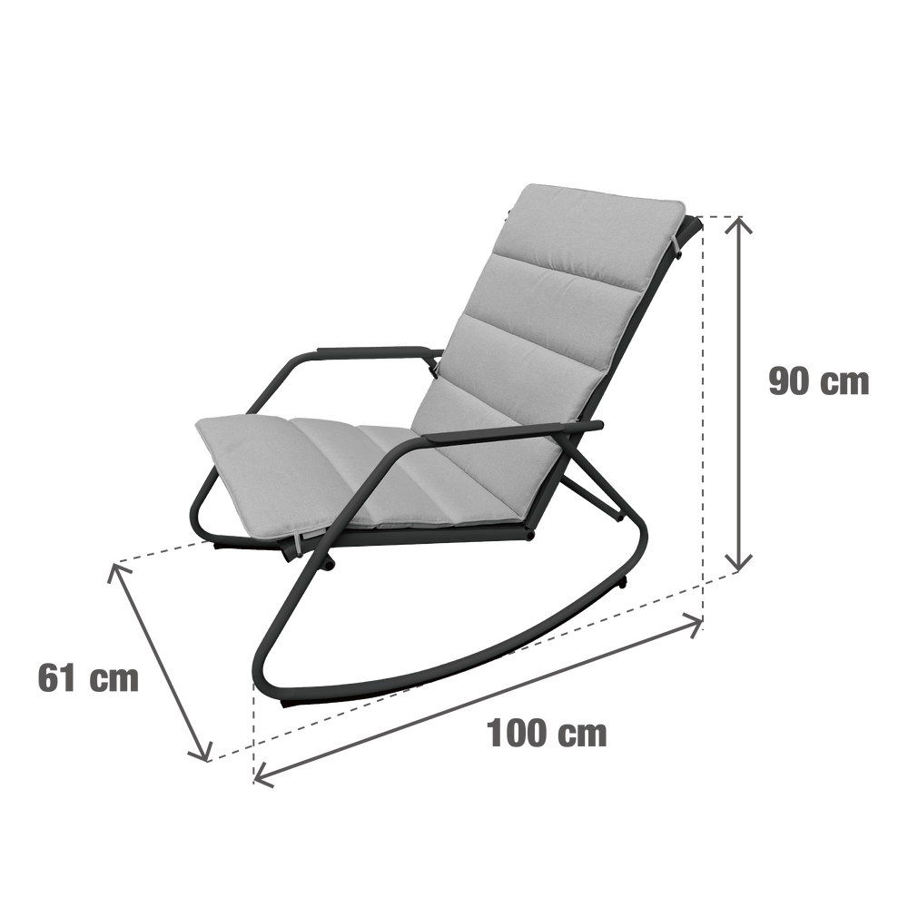 כיסא נדנדה צבע אפור דגם LYCO