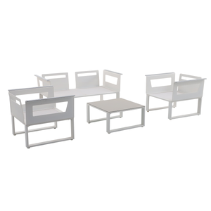 מערכת ישיבה לגינה Odyssea II אלומיניום צבע לבן