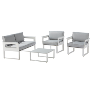 מערכת ישיבה לגינה Odyssea II אלומיניום צבע לבן