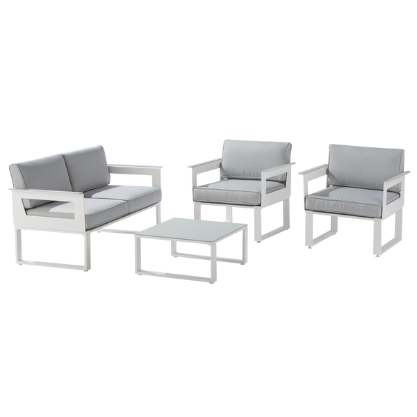 מערכת ישיבה לגינה Odyssea II אלומיניום צבע לבן