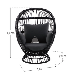 JUNO ערסל מסתובב צבע אפור כהה