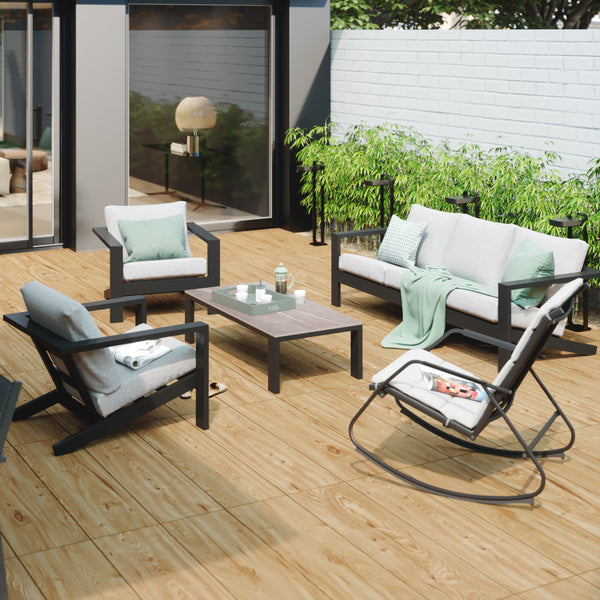 כיסא נדנדה צבע אפור דגם LYCO