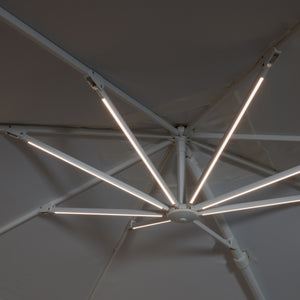 שמשיית רגל צד 290X290 עם תאורת LED Sonora צבע לבן