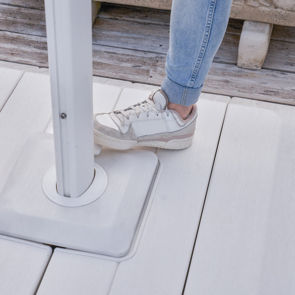 שמשיית רגל צד 290X290 עם תאורת LED Sonora צבע לבן