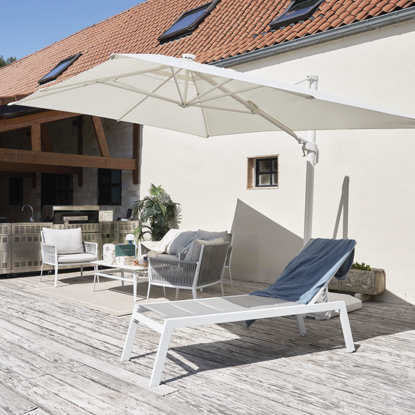 שמשיית רגל צד 290X290 עם תאורת LED Sonora צבע לבן