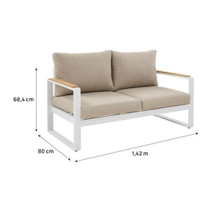 ספה דו מושבית PERSEA לבן