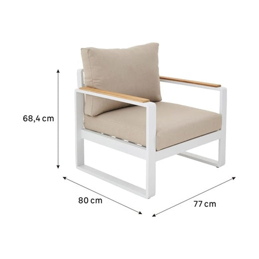 כורסת יחיד צבע לבן PERSEA