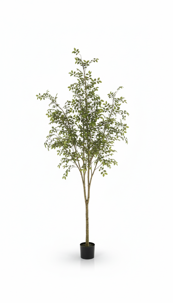 עץ ירוק עלים דקים מלאכותי