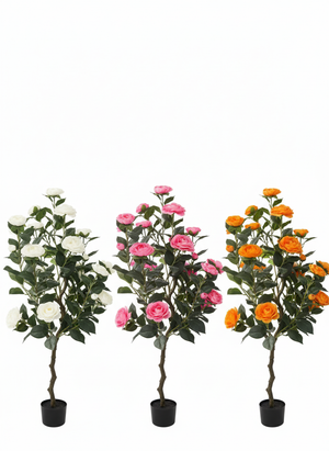 עציץ שושנים מלאכותי