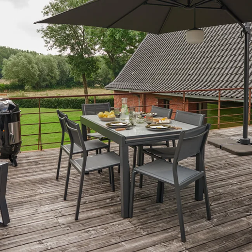 כיסא אוכל ללא ידיות LYRA אפור כהה