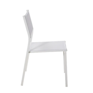 כיסא אוכל ללא ידיות LYRA לבן