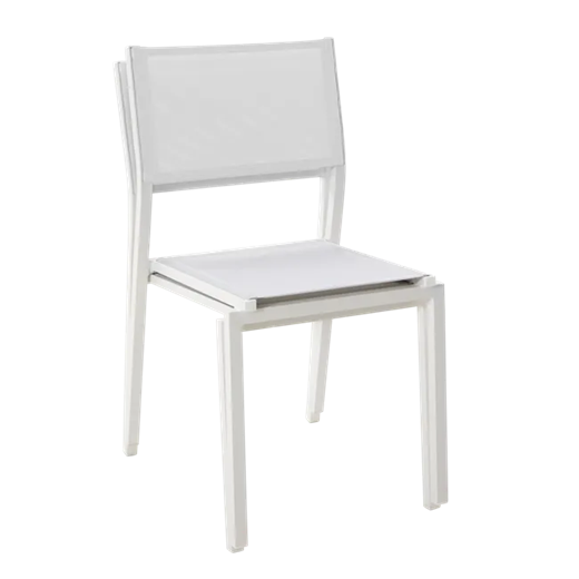 כיסא אוכל ללא ידיות LYRA לבן