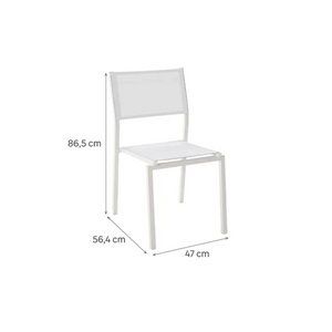 כיסא אוכל ללא ידיות LYRA לבן