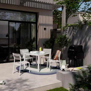 כיסא אוכל ללא ידיות LYRA לבן