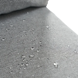 מערכת ישיבה פינתית מאלומיניום אפור כהה משולב עץ טיק PERSEA