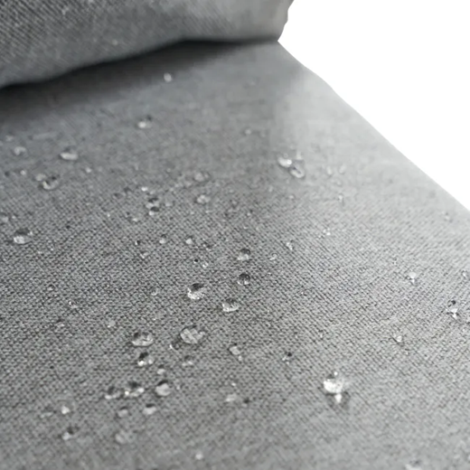 מערכת ישיבה פינתית מאלומיניום אפור כהה משולב עץ טיק PERSEA