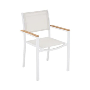 כיסא אוכל עם ידיות PERSEA לבן