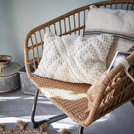 סט 2 כיסאות פלדה ראטן סינטטי בז' TIMEA