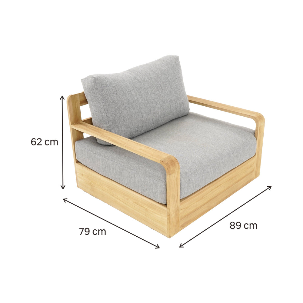 כורסה מעץ טיק Baelo 