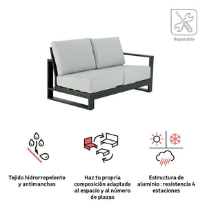  ATHENA ספה דו מושבית צד ימין דגם 