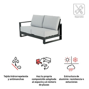 ATHENA ספה דו מושבית צד שמאל דגם