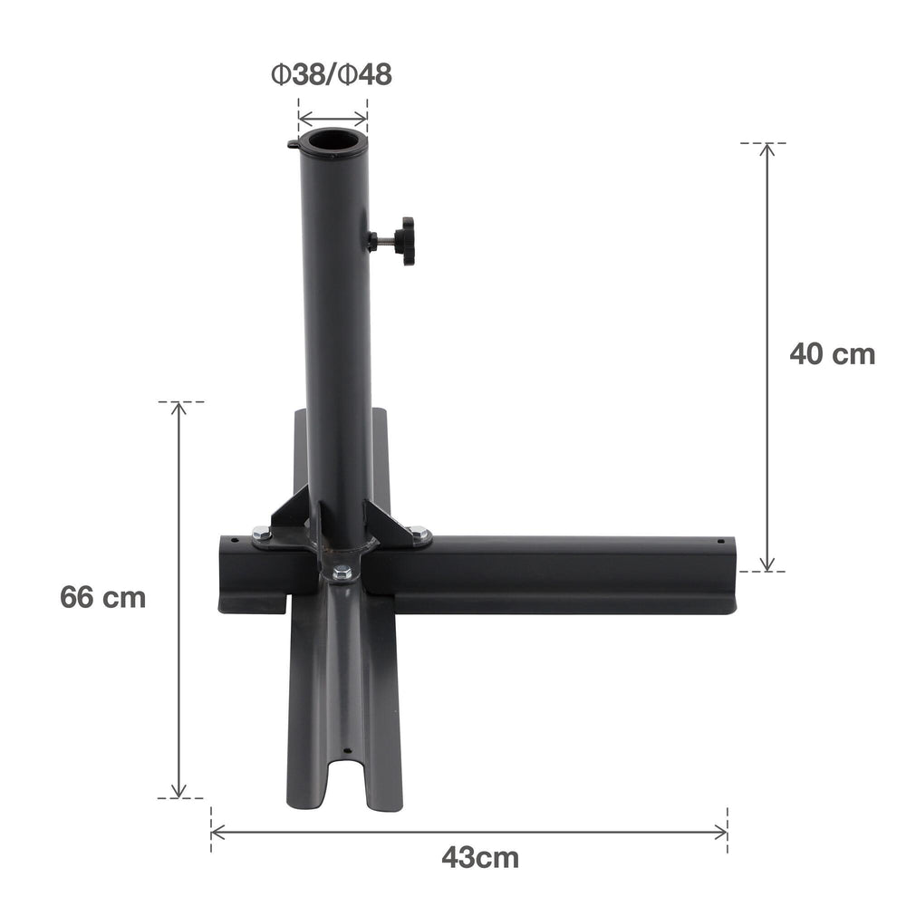 [[בסיס פלדה לשמשייה במידות 66x43x40]]