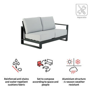  ATHENA ספה דו מושבית צד ימין דגם 