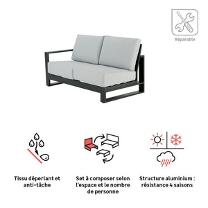 ATHENA ספה דו מושבית צד שמאל דגם