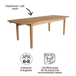 שולחן אוכל Ribeira מעץ טיק