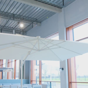 שמשיית רגל צד 290X290 עם תאורת LED Sonora צבע לבן